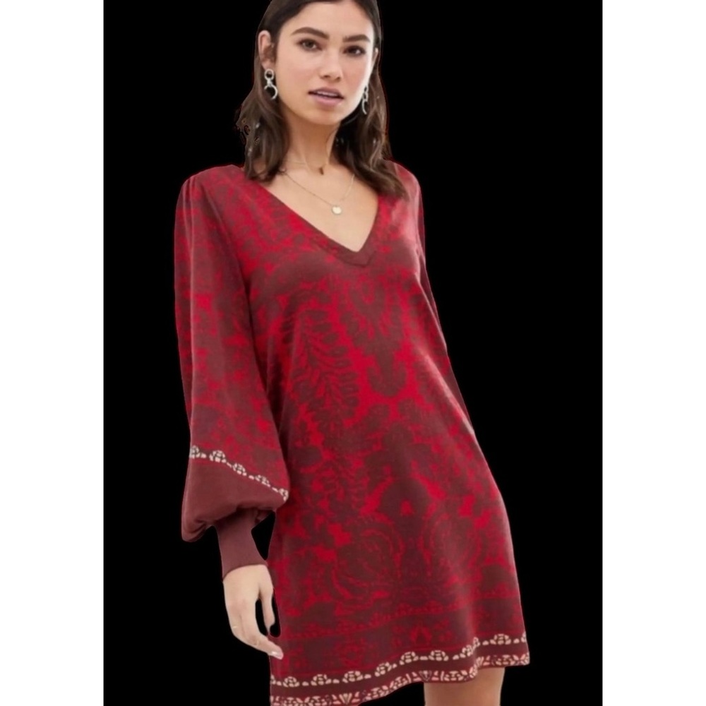Free People Music & Lyrics Mini Sweater Dress, S